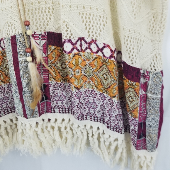 RO KNITTED BLOUSE WITH FEATHER ACCENTS AND   FRENG - Picture 2 of 5